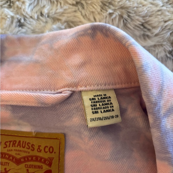 Levi's Pink Tie-Dye Denim Jacket - Picture 3 of 9